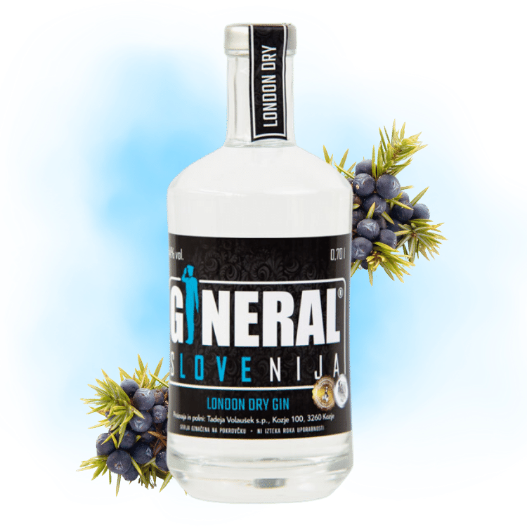 Clear gin berry sprigs transparent